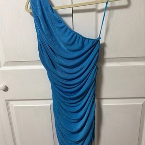 Lioness Vibrant Blue One-Shoulder Dress